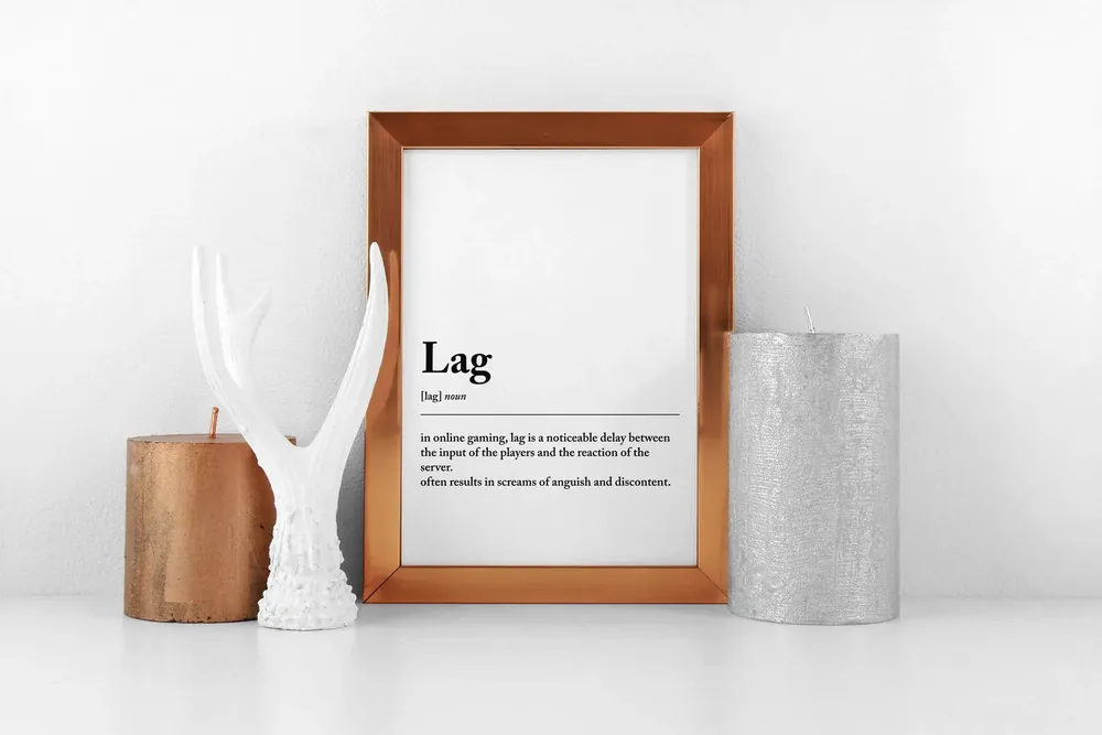 Lag Definition Gaming Print, Gamer Room Wall Art - Image 2