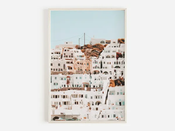 Santorini Architecture Greece Travel Poster