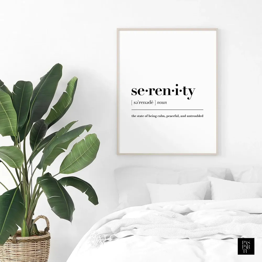 Serenity Definition Print, Modern Typography Art - Image 4