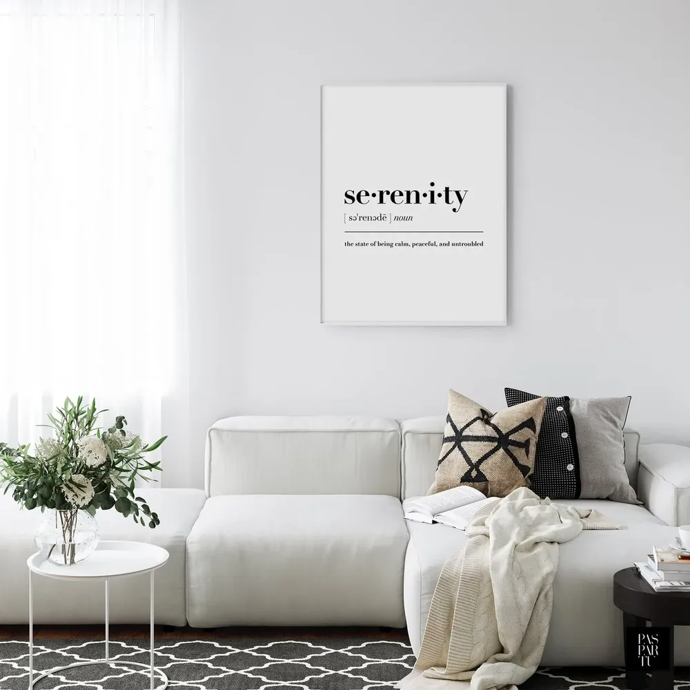 Serenity Definition Print, Modern Typography Art - Image 5