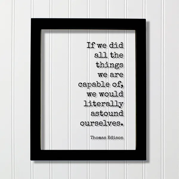 Thomas Edison Quote Art Print, Business Progress
