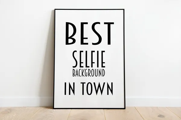 Best Selfie Background In Town Funny Bathroom Poster
