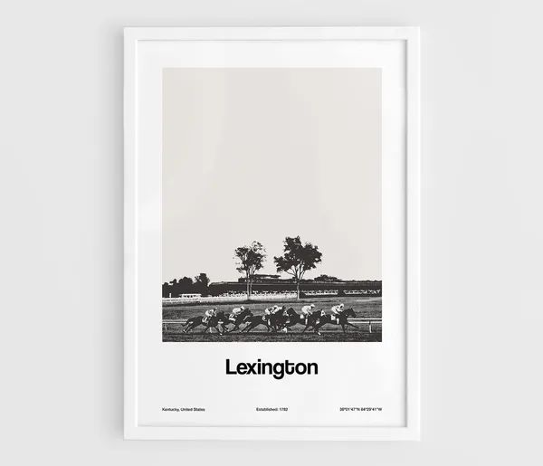 Lexington Kentucky Minimalist Custom City Art Print