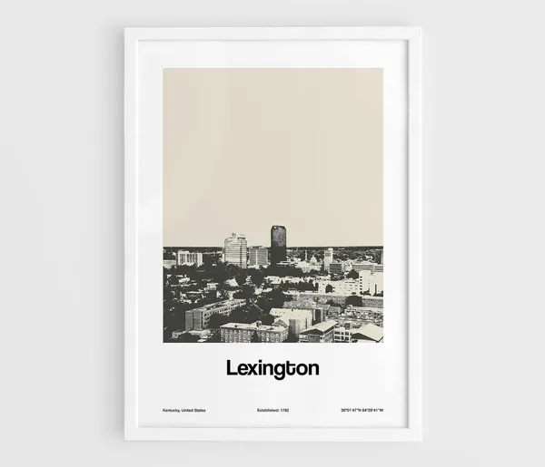 Lexington Skyline, Kentucky Minimalist Art Print