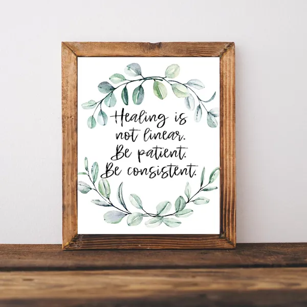 Healing Is Not Linear Therapist Wall Art Print