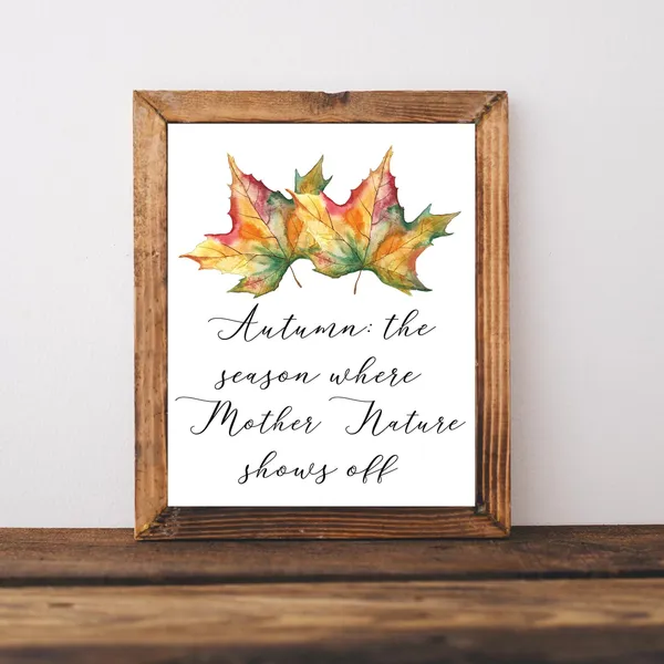 Fall Pumpkin Season Art Print, Autumn Decor