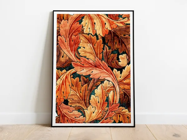 William Morris Exhibition Poster, Art Nouveau Acanthus