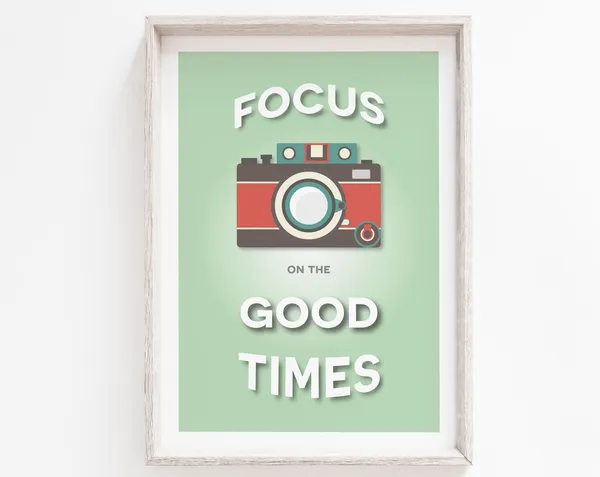 Mid-Century Quote Print, Modern Camera Poster
