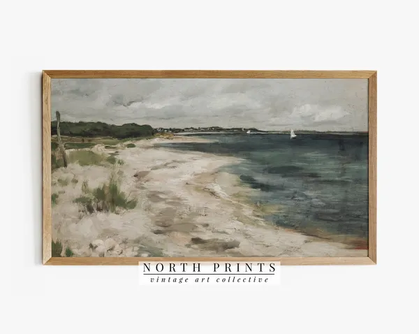 Vintage Coastal Rustic Painting Art Print