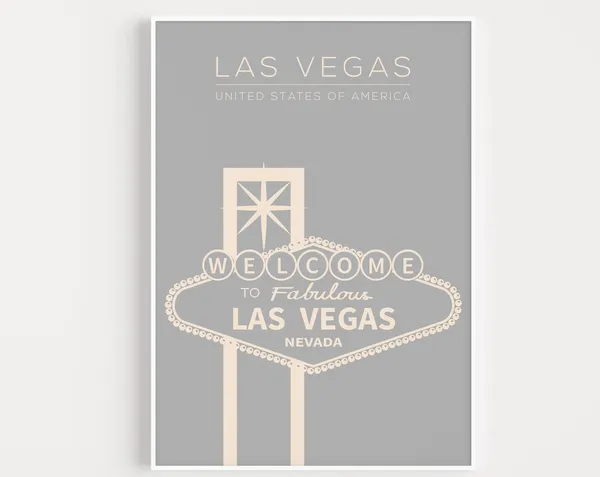 Las Vegas Minimalist Travel Poster, Modern Art Print