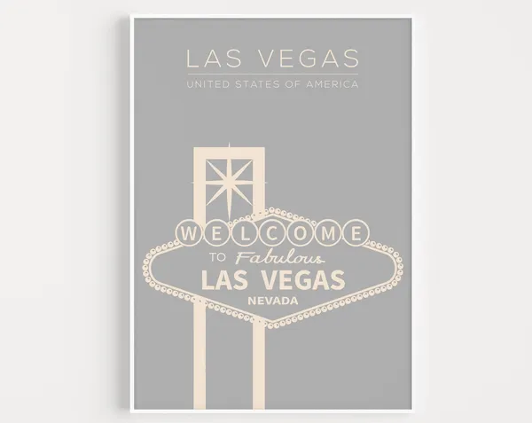 Las Vegas Travel Poster, Modern City Art Print