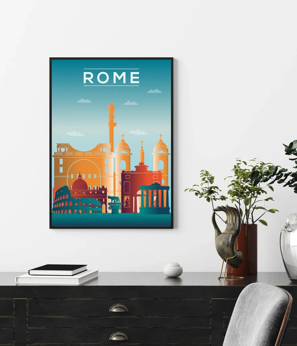 Rome Travel Poster, Italy Wall Art Print - Image 4