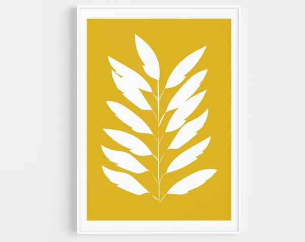 Minimalist Leaves Art Print, Scandinavian Style