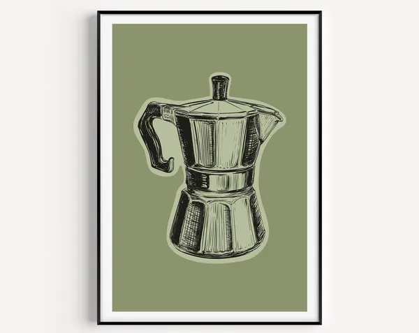 Coffee Retro Pop Minimalist Art Print
