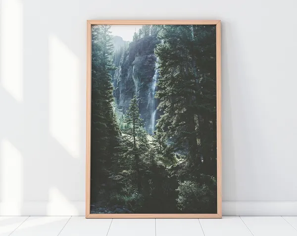 Foggy Forest Art Print, Nordic Nature Decor