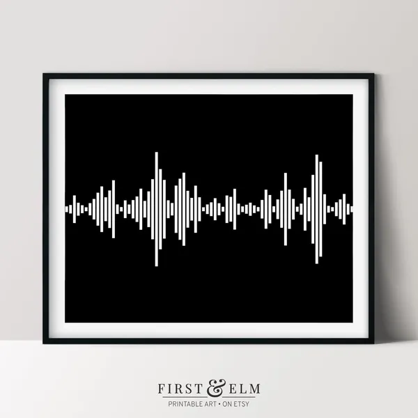 Sound Waves Minimalist Music Lover Art Print