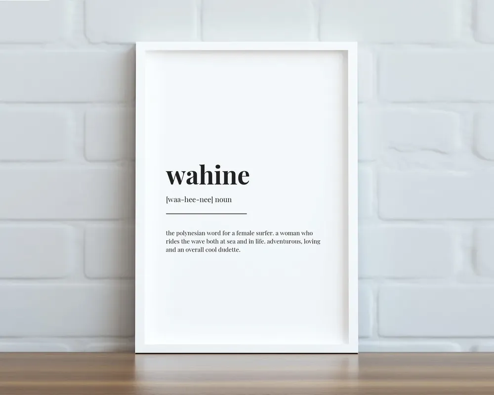 Wahine Definition, Hawaii Wall Art Poster Print - Image 2