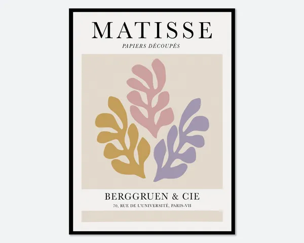 Matisse Cut Outs Botanical Poster Print, Vintage