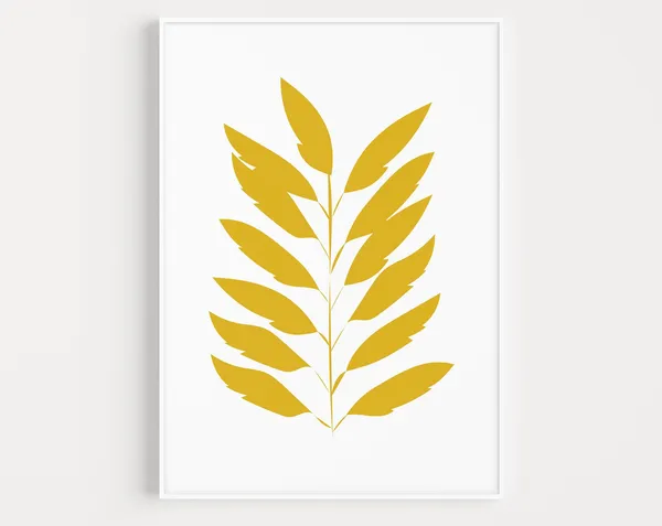 Leaf Minimalist Modern Scandinavian Art Print