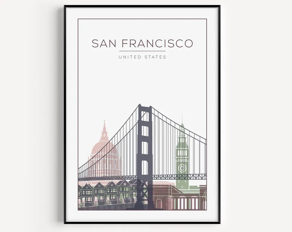 San Francisco Travel Poster Print