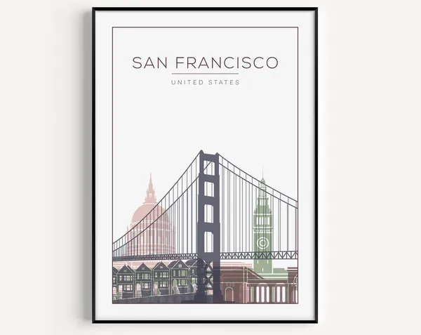 San Francisco Travel Poster Print