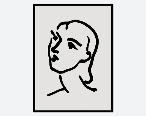 Matisse Woman One Line Art Vintage Poster Print