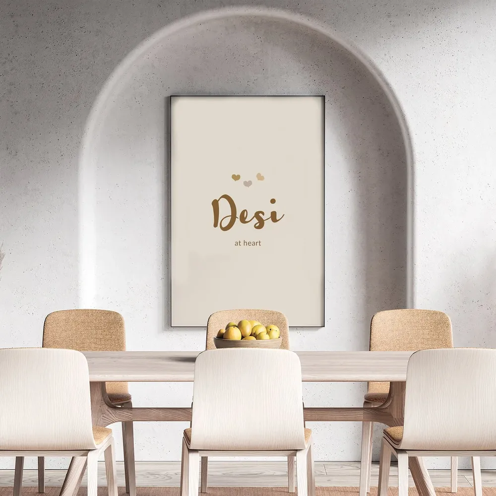 Desi At Heart Indian Typography Art Print, Modern Boho - Image 6