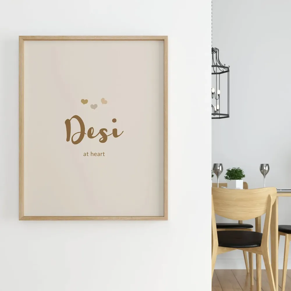 Desi At Heart Indian Typography Art Print, Modern Boho - Image 5