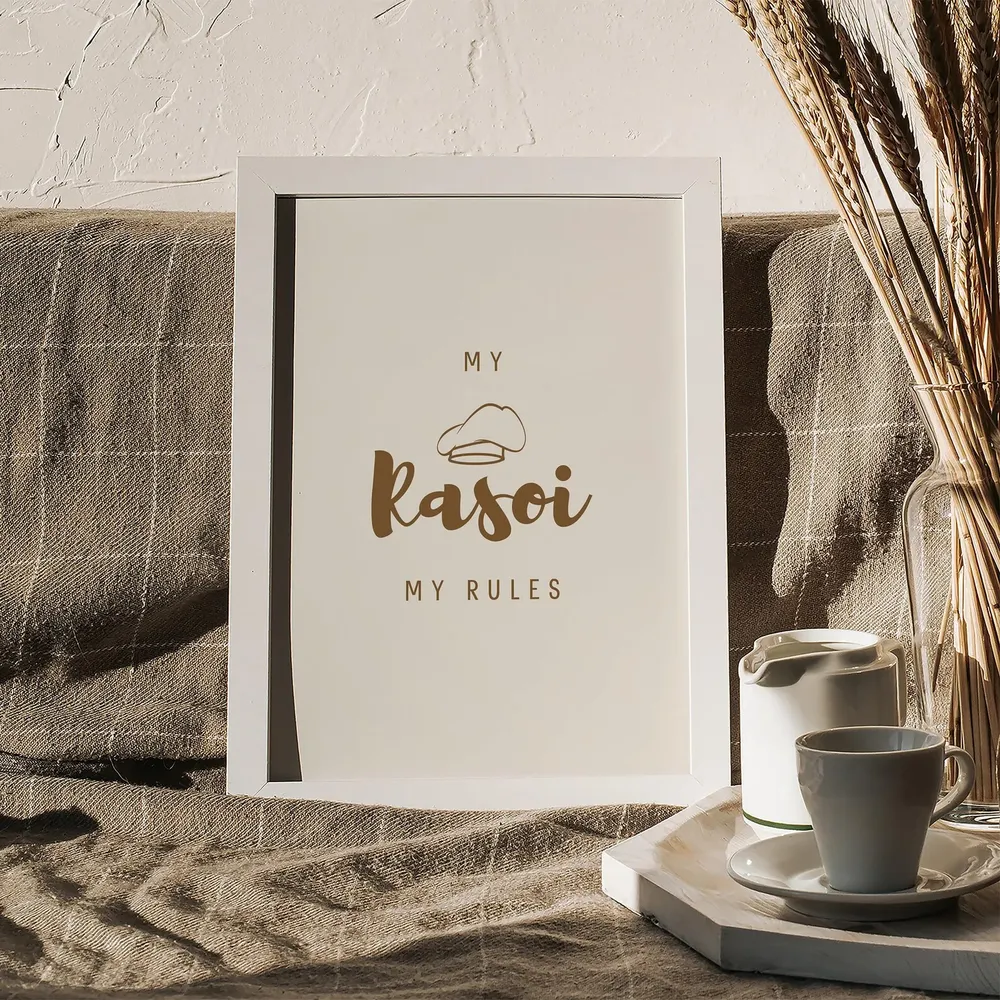 My Rasoi My Rules Indian Typography Art Print - Image 7