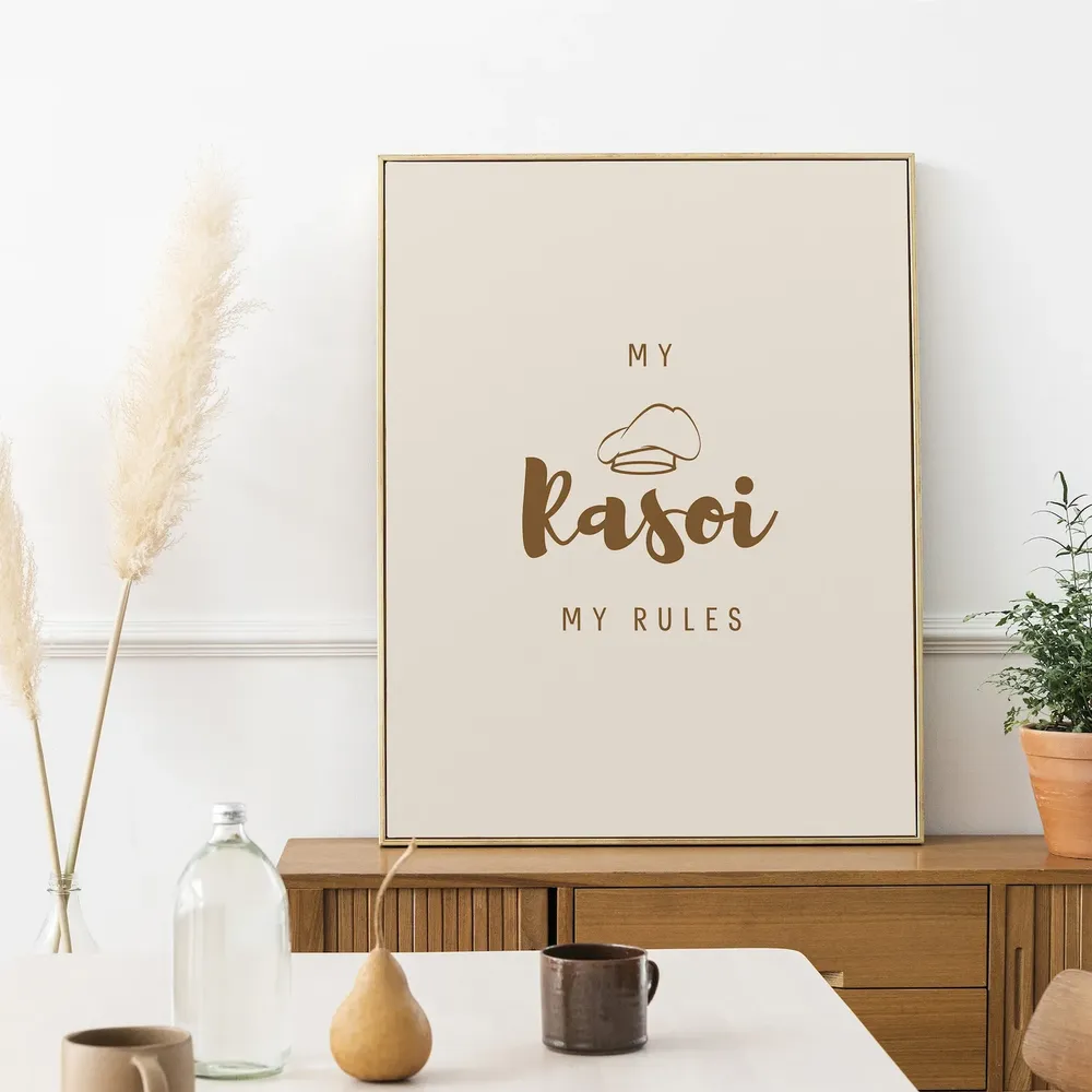 My Rasoi My Rules Indian Typography Art Print - Image 5