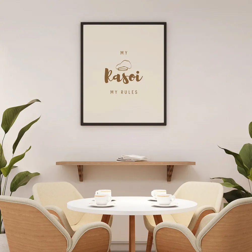 My Rasoi My Rules Indian Typography Art Print - Image 4