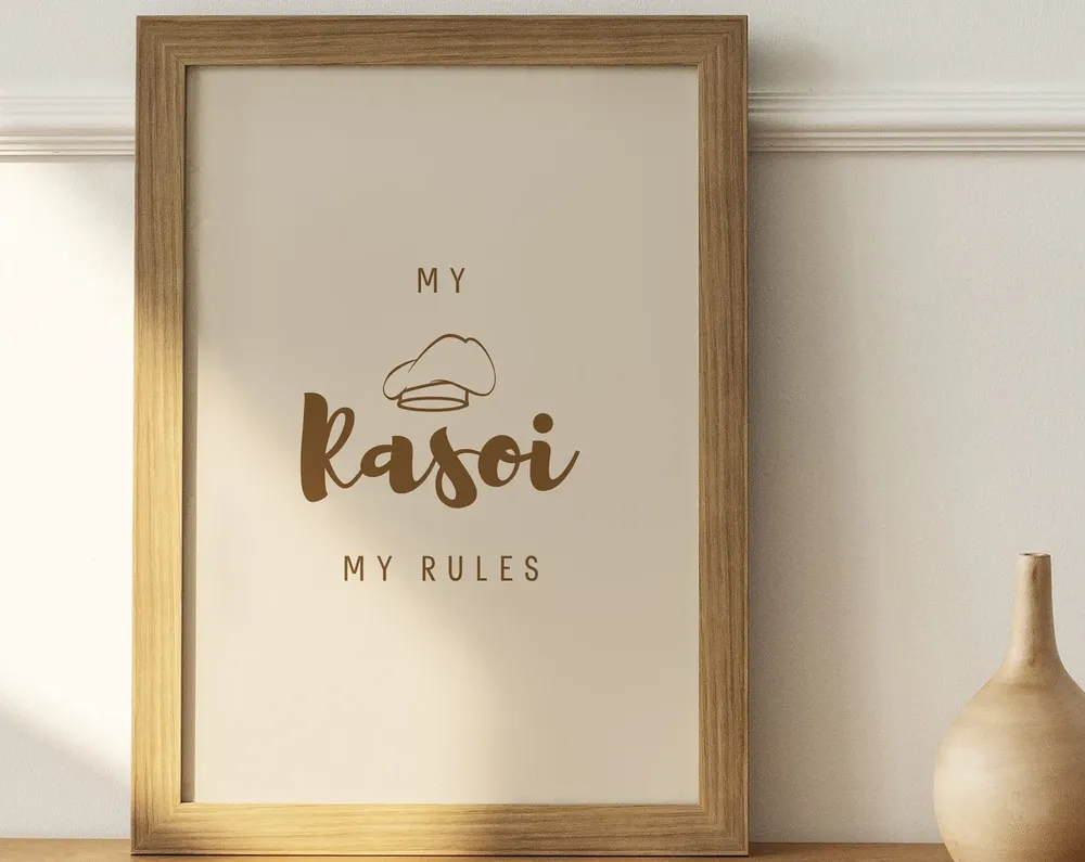 My Rasoi My Rules Indian Typography Art Print