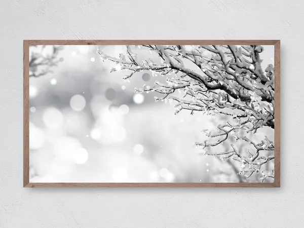 Frozen Twig Instant Winter Christmas TV Art Print
