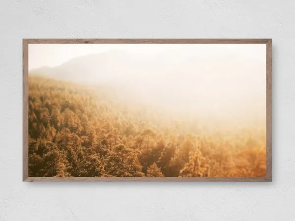 Golden Fall Forest Art Print, Seasonal Leaves