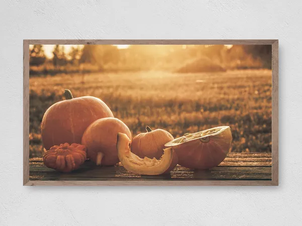 Pumpkin Table Frame TV Art, Fall Pumpkins Poster