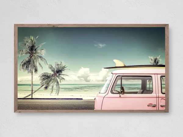 Beach Surf Van Travel Poster