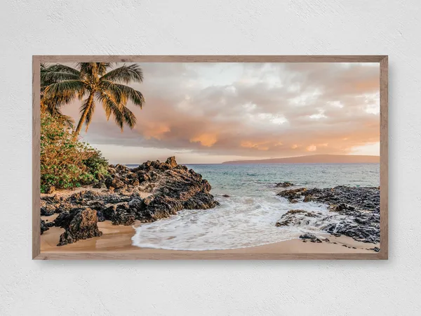 Hawaiian Day at the Beach Art Print, Tropical Decor