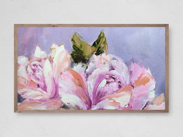 Summer Rose Painting Art Print, Frame TV Art