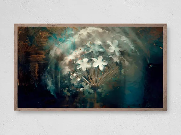 Abstract Flower Bunch Art Print