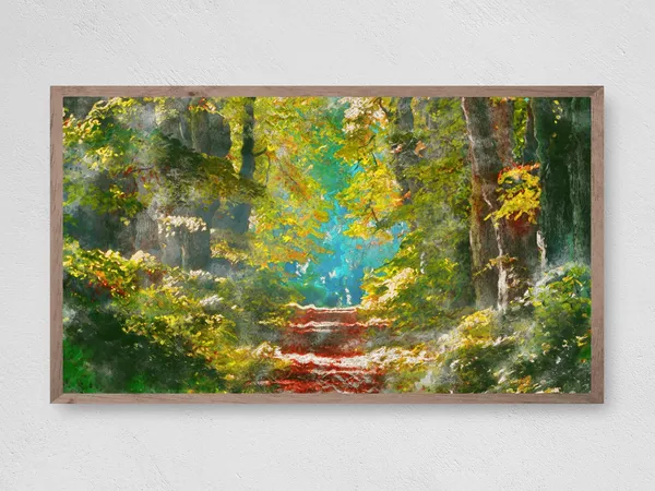 Light Of The Forest Trees & Forest Art Print