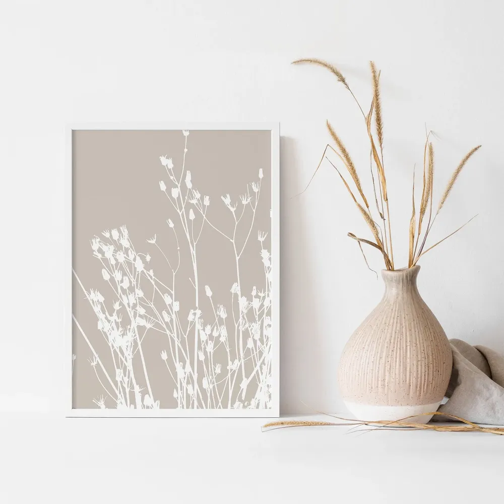 Abstract Plant Black Line Art Print - Image 3