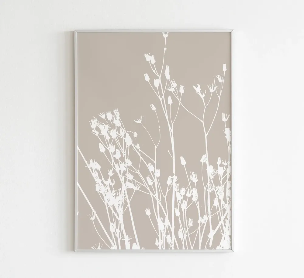 Abstract Plant Black Line Art Print - Image 2
