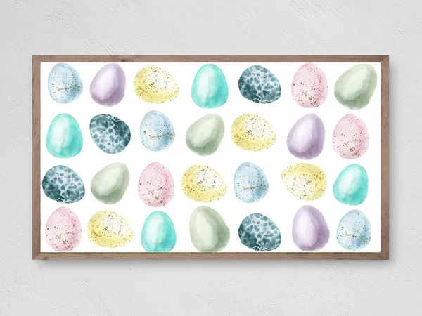 Easter Eggs Spring Art Print, Easter Decor