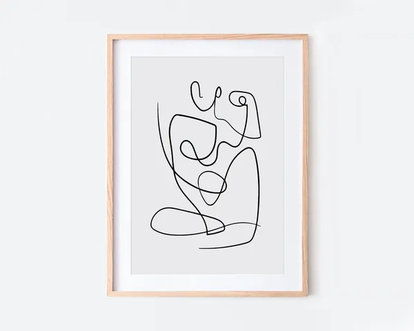 One Line Body Figure Minimalist Line Art Poster