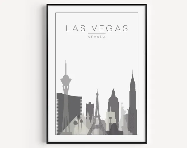 Las Vegas Minimalist Travel Poster, Art Print