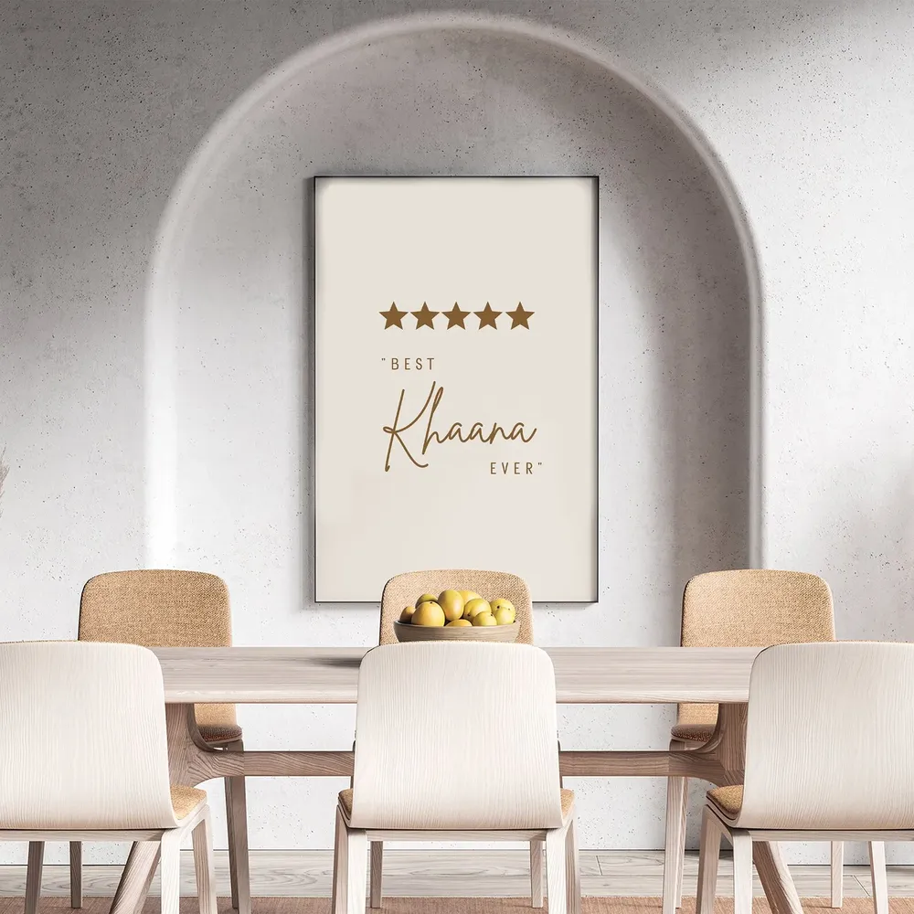 Best Khaana Ever Indian Typography Art Print Decor - Image 8