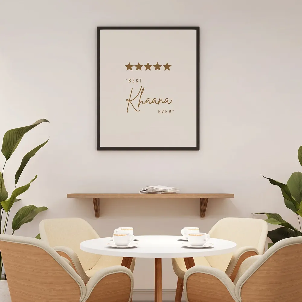Best Khaana Ever Indian Typography Art Print Decor - Image 4