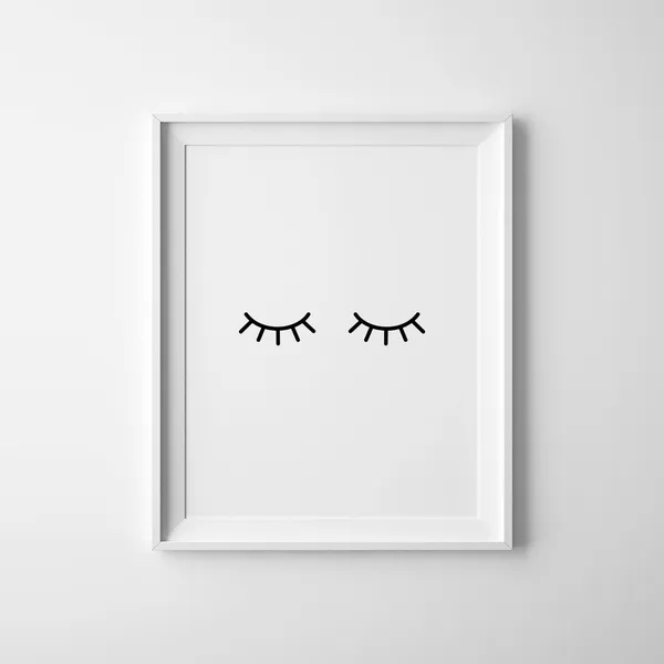 Sleepy Eyes Nursery Wall Decor, Girl Bedroom Art