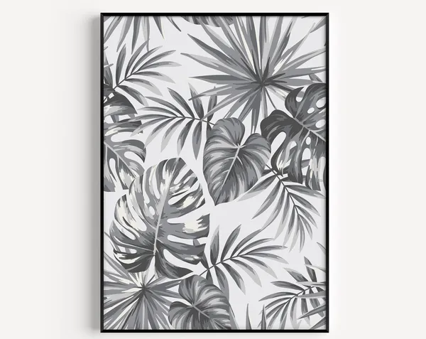 Monstera Botanical Art Print, Scandinavian Minimalist