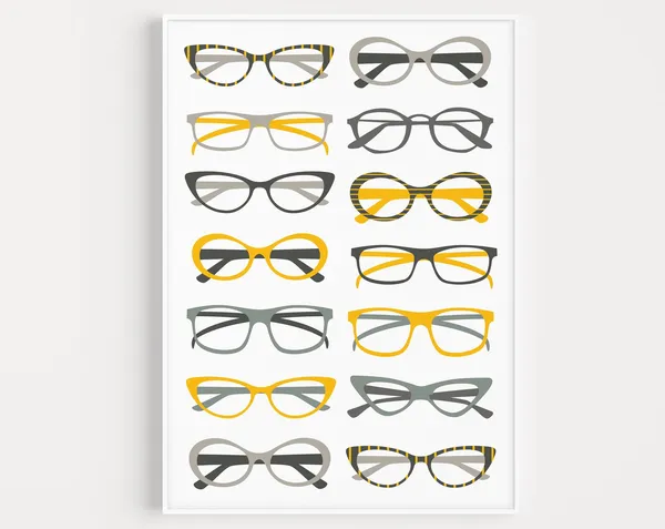Glasses Minimalist Fashion Art Print